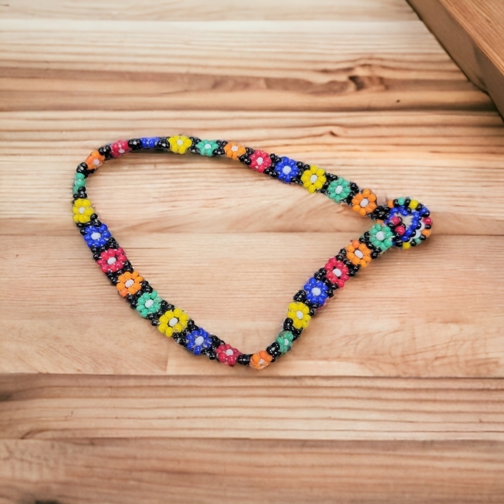 Multi colored flower bracelet